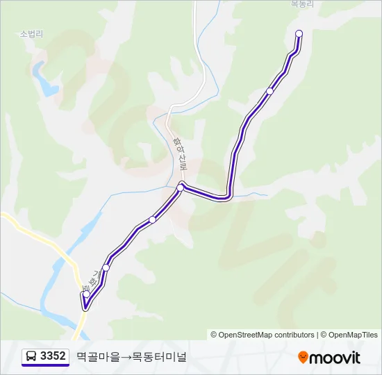 3352 버스 노선 지도