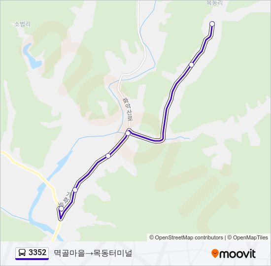 3352 bus Line Map