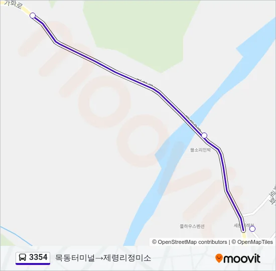 3354 버스 노선 지도