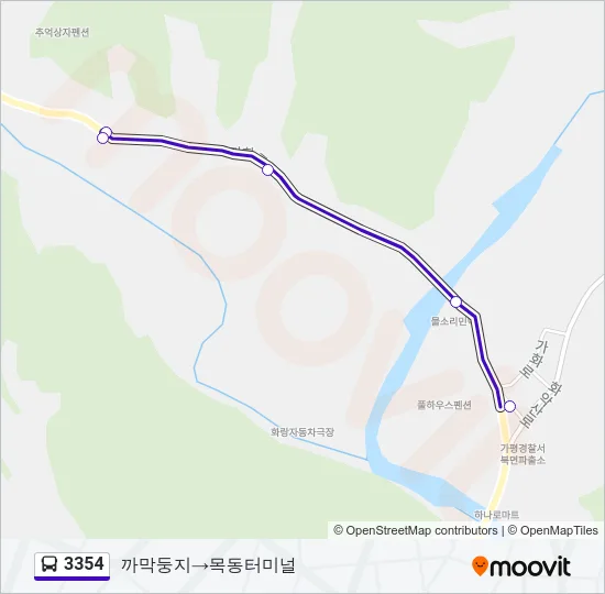 3354 버스 노선 지도