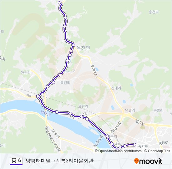 6 버스 노선 지도