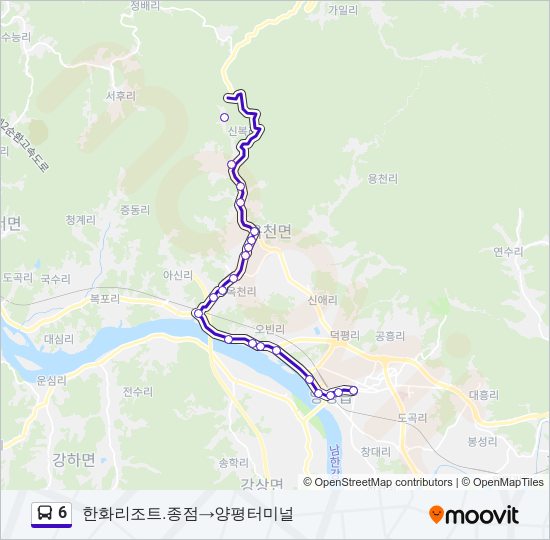6 버스 노선 지도