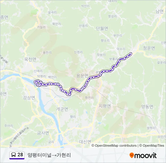 28 Bus Line Map