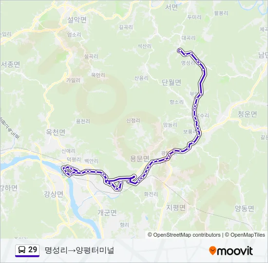 29 Bus Line Map