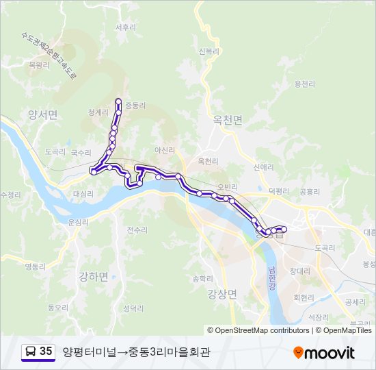 35 버스 노선 지도