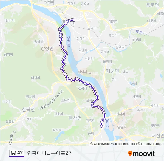 42 Bus Line Map