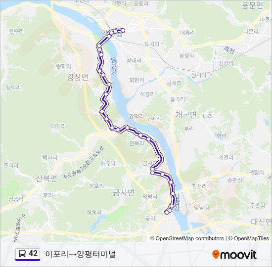 42 버스 노선 지도