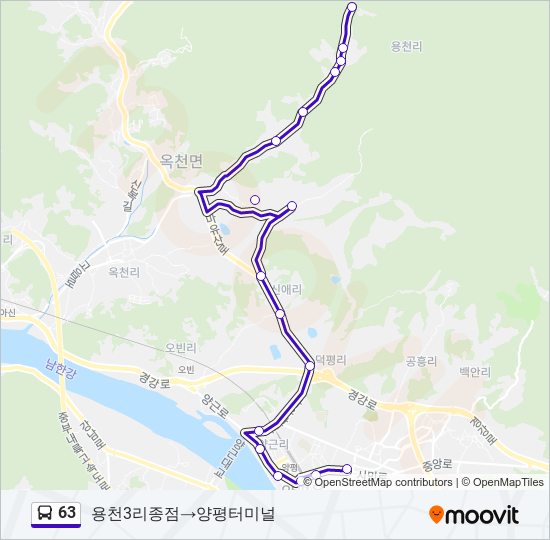 63 bus Line Map