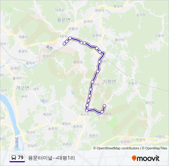 79 버스 노선 지도