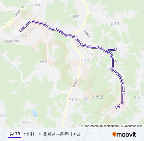 79 버스 노선 지도
