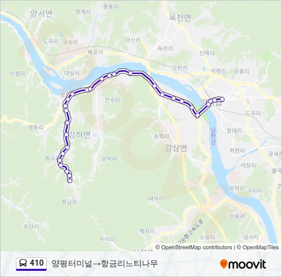 410 Bus Line Map