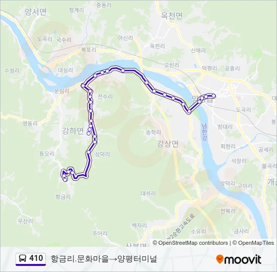 410 Bus Line Map