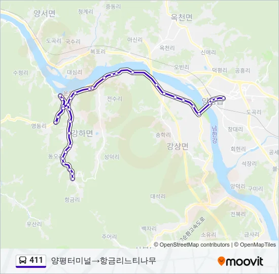 411 Bus Line Map