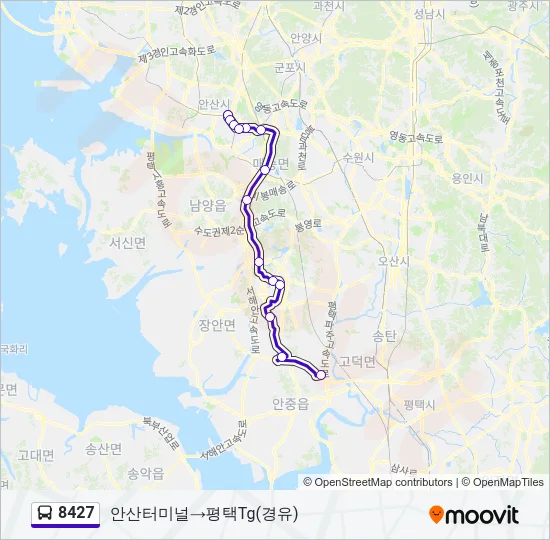 8427 버스 노선 지도
