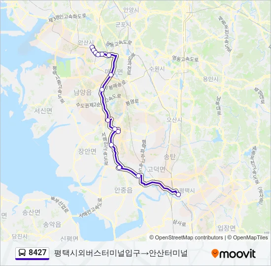 8427 버스 노선 지도