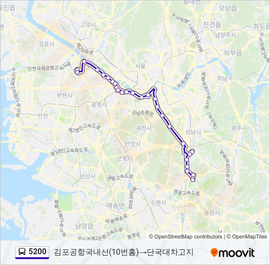 5200 Bus Line Map