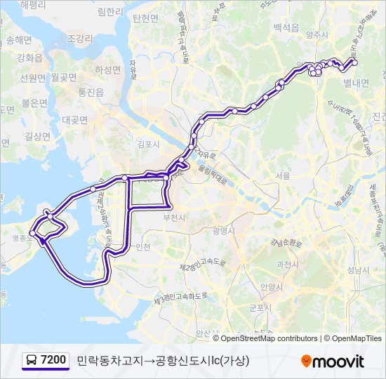 7200 bus Line Map