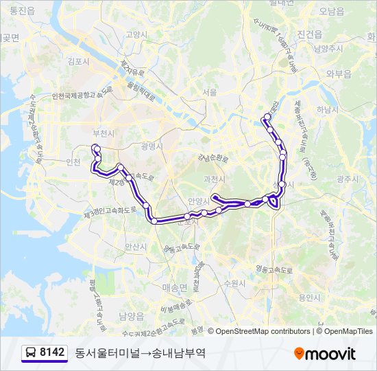 8142 bus Line Map