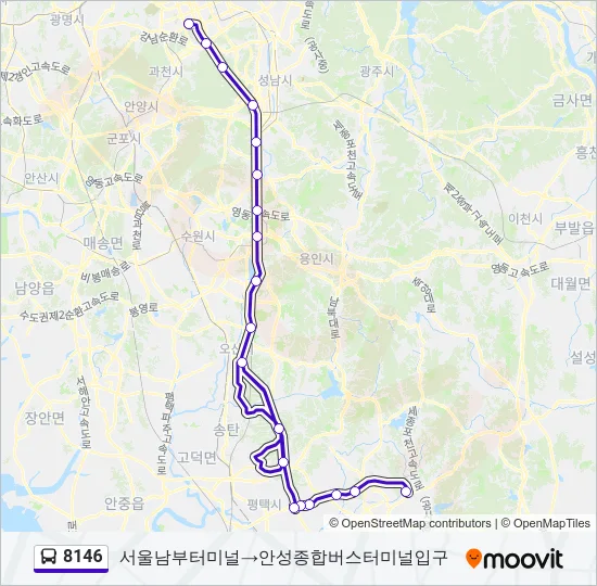 8146 버스 노선 지도
