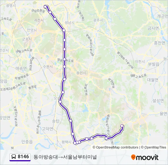 8146 버스 노선 지도