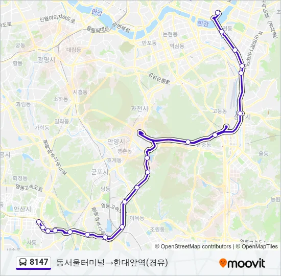 8147 버스 노선 지도