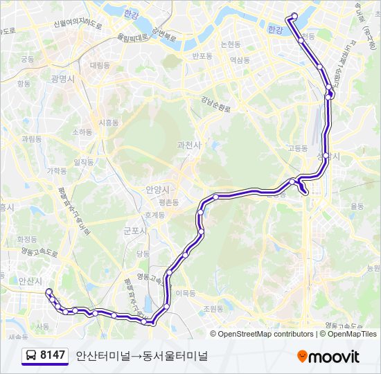 8147 버스 노선 지도