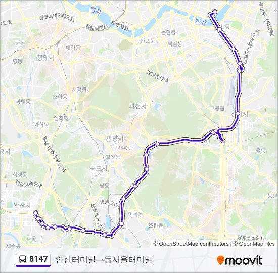 8147 버스 노선 지도