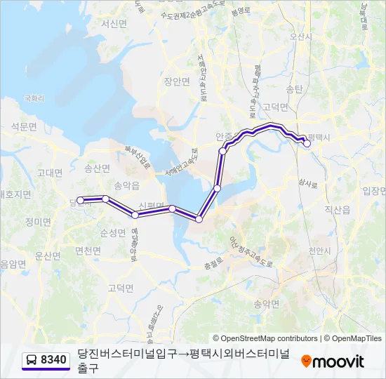 8340 Bus Line Map