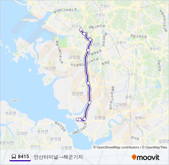 8415 버스 노선 지도