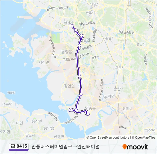 8415 버스 노선 지도