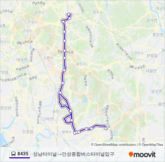 8435 Bus Line Map
