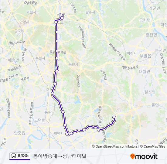 8435 bus Line Map