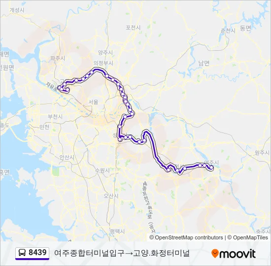 8439 Bus Line Map