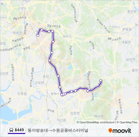 8449 Bus Line Map