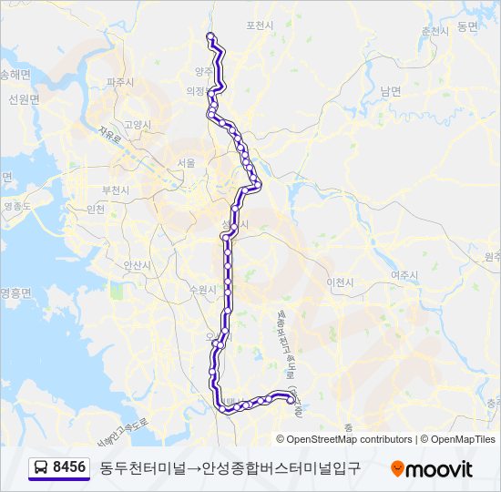 8456 bus Line Map