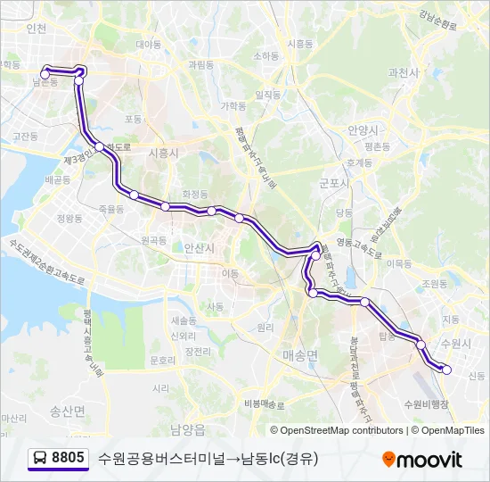 8805 Bus Line Map