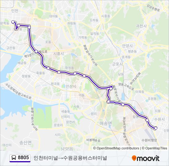 8805 bus Line Map