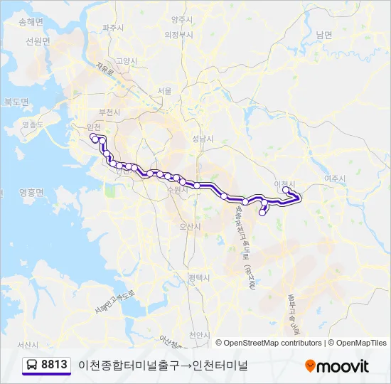 8813 Bus Line Map