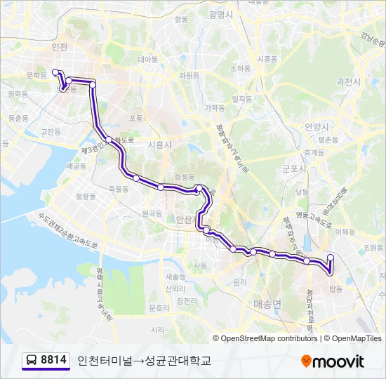 8814 Bus Line Map