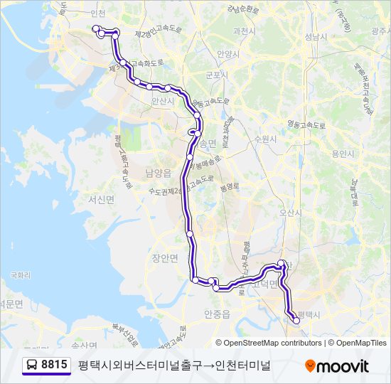 8815 버스 노선 지도