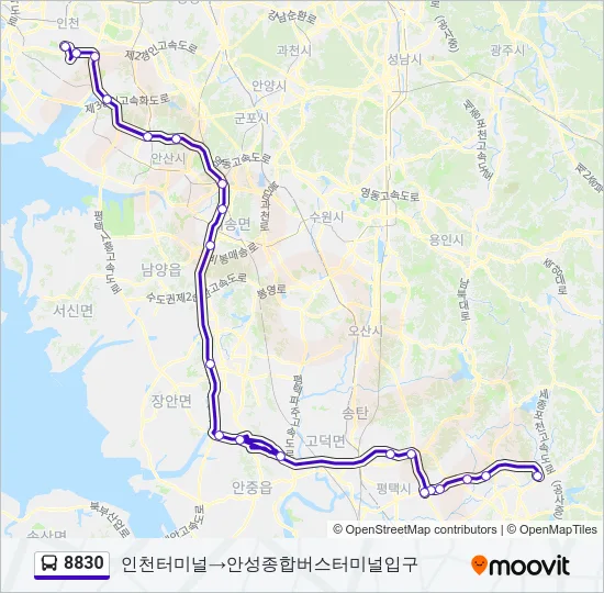 8830 Bus Line Map