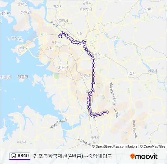 8840 Bus Line Map