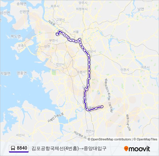 8840 bus Line Map