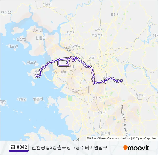 8842 Bus Line Map
