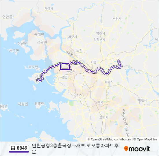 8849 Bus Line Map