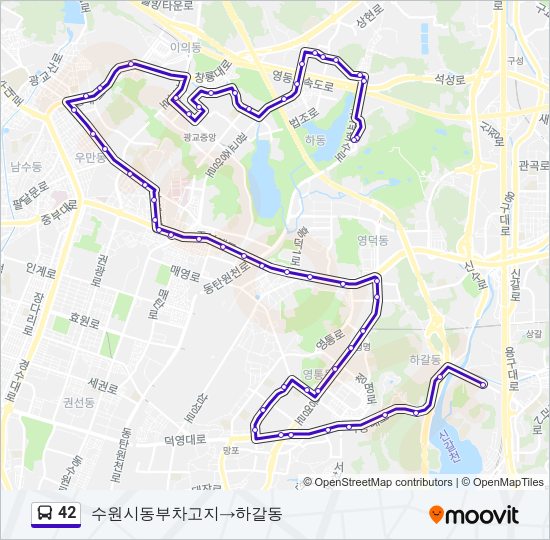 42 버스 노선 지도