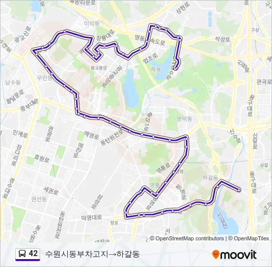 42 Bus Line Map