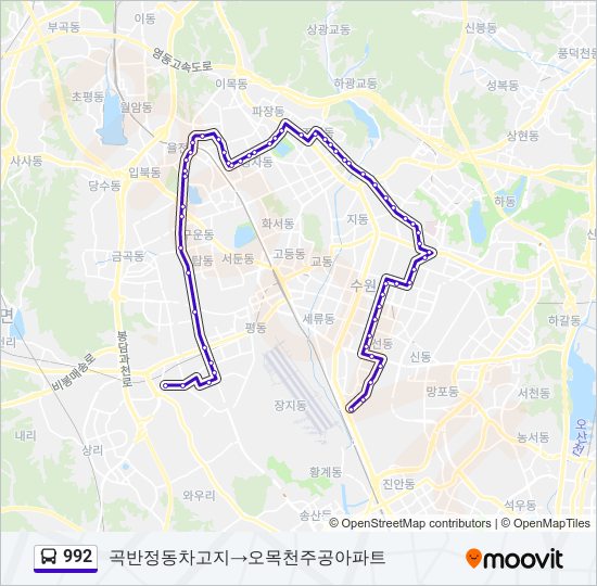 992 bus Line Map