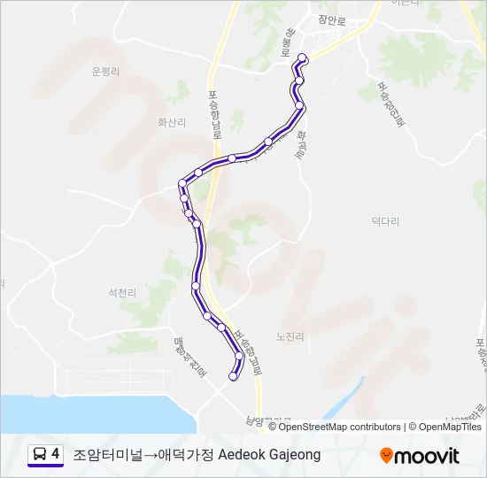 4 버스 노선 지도