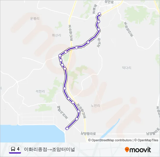 4 버스 노선 지도